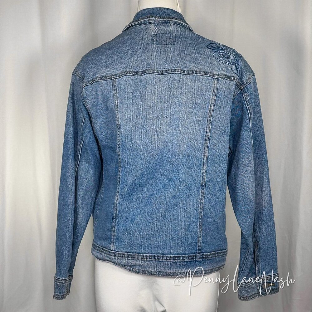 Universal Thread Embroidered Denim Jean Jacket - Picture 12 of 14